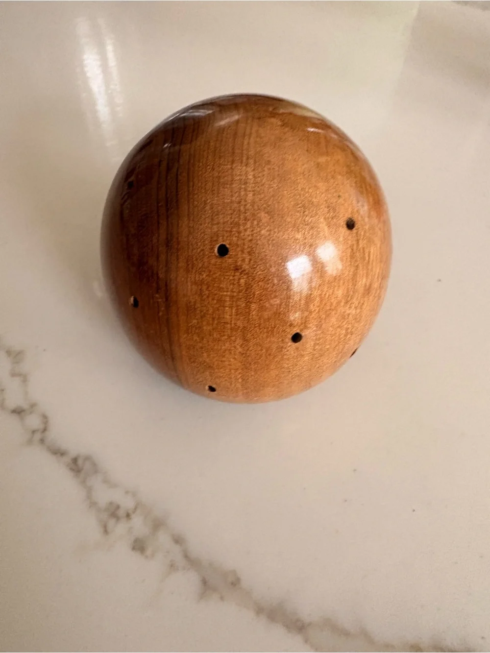 Vintage Wooden Decorative Sphere Toothpick holder